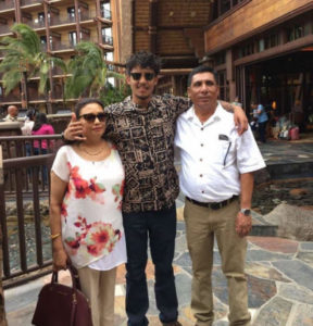 Arthur Gunn with parents