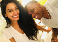 Suri with boyfriend Dwayne Bravo 