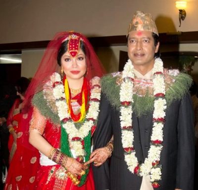 Rajesh Hamal with madhu Bhattari- wife