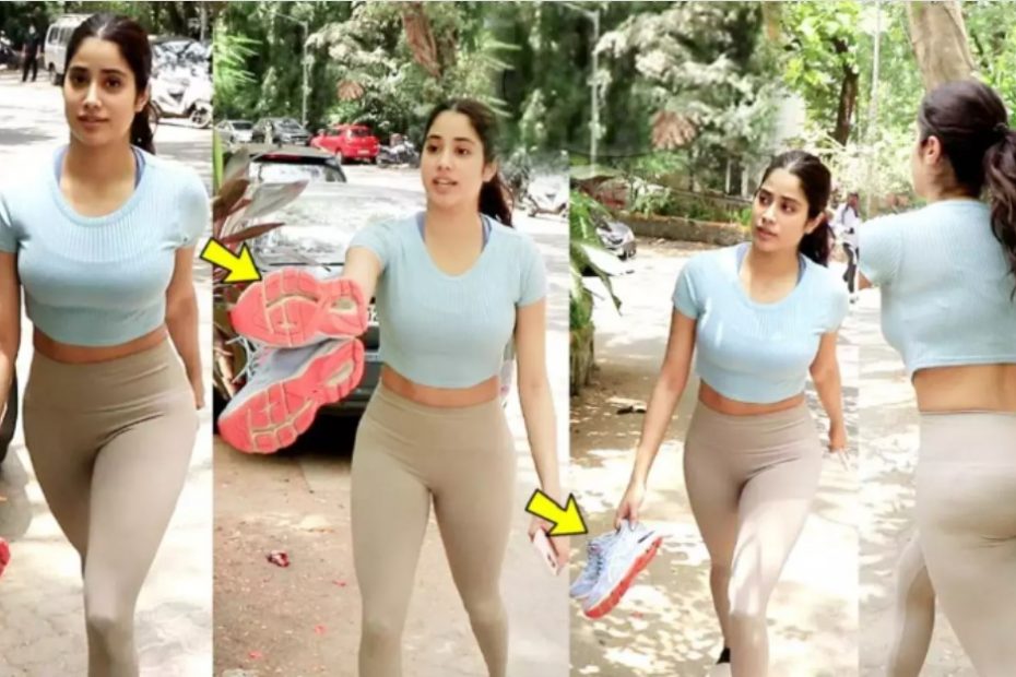 Video of Janhvi Kapoor holding shoes in her hand goes viral