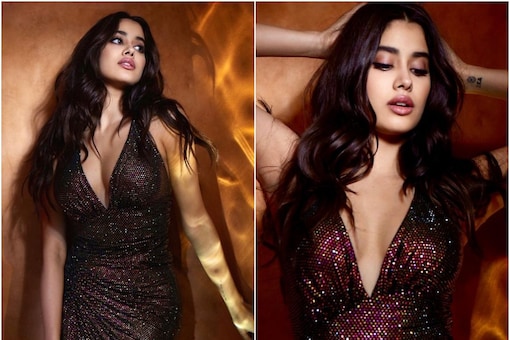 Janhvi Kapoor looks Stunning and Hot in Brown Sequin Dress, Check out jaw-dropping Pics