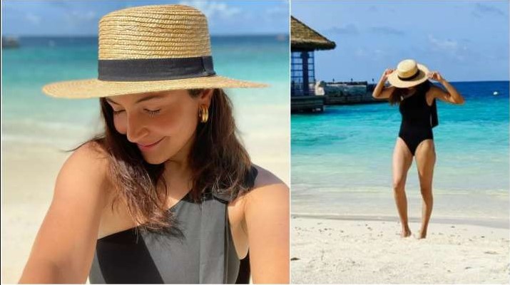 Anushka Sharma shares photos in a black monokini from her Maldives vacation