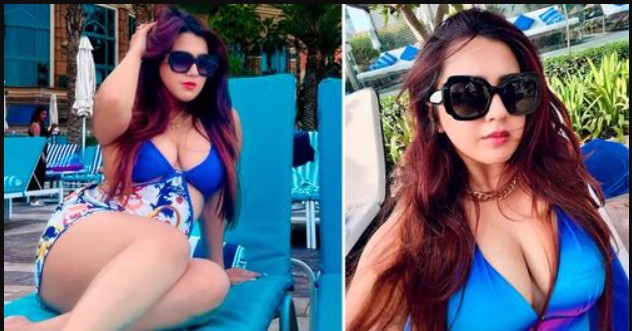 Roshni Walia sets the internet ablaze with her multicolor monokini pictures from her Dubai vacation