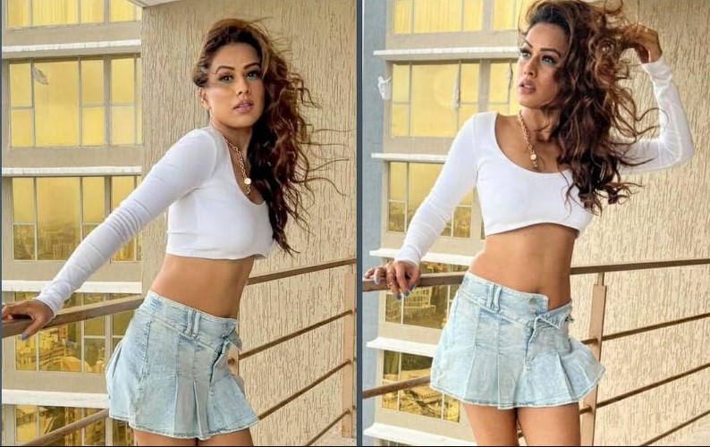 Nia Sharma flaunts her Toned Body in Micro Mini Unbuttoned Skirt, See Pics