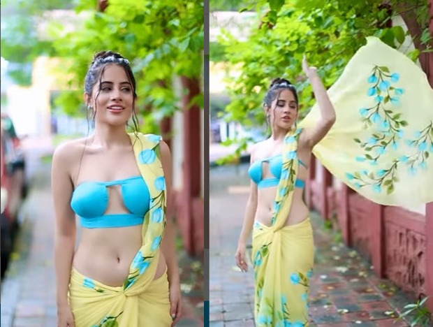 Urfi Javed gets trolled for posting a video wearing a saree with a strapless blouse, Check it out!