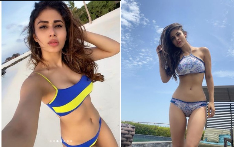 Mouni Roy is ‘mentally’ on a beach, as she shares pictures in a gorgeous bikini from her Maldives Vacation