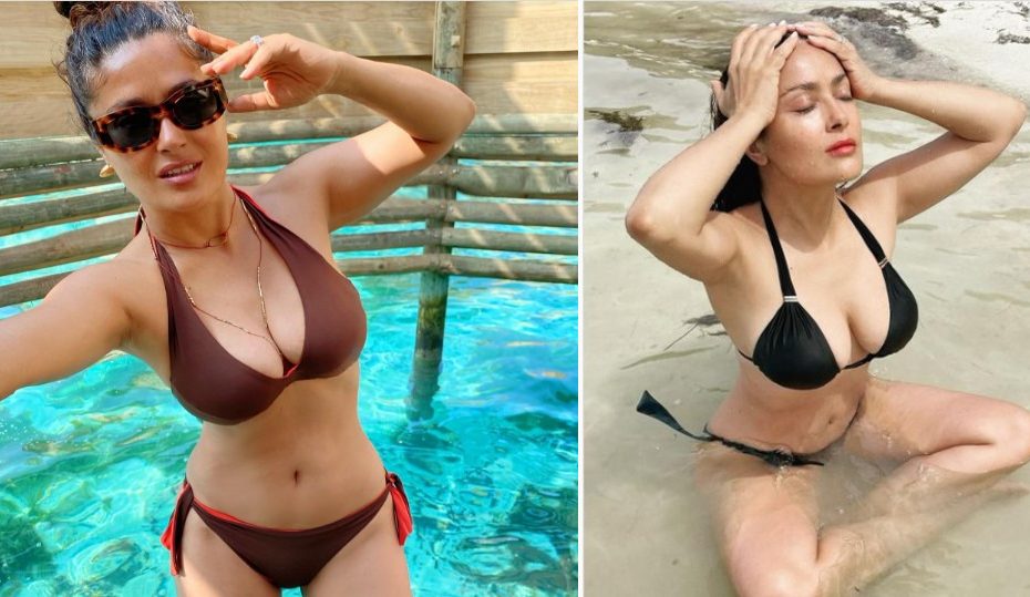 Salma Hayek Has No Plans to Stop Posting Bikini Photos: "I Have No Shame on It"