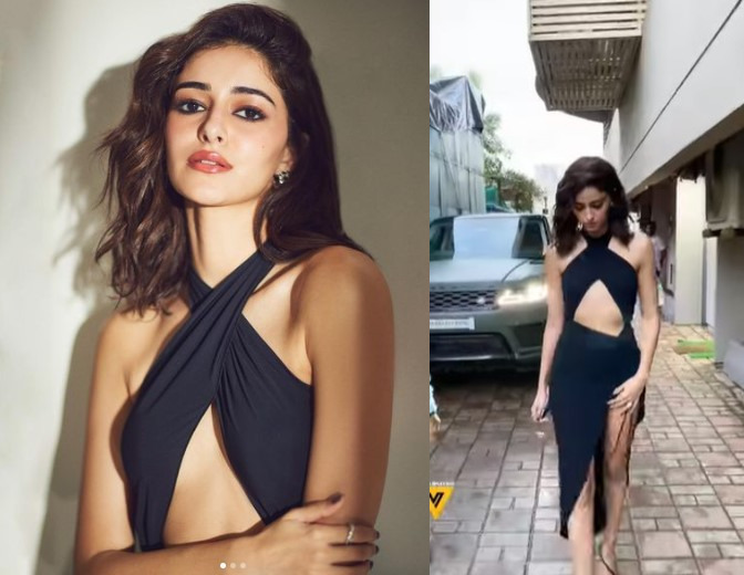 Ananya Panday gets trolled as netizens notice she is uncomfortable in her thigh-high slit dress