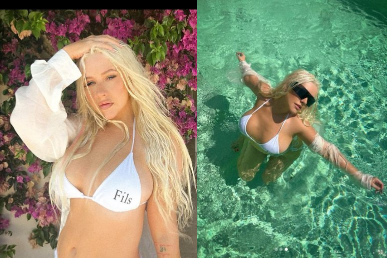 Christina Aguilera stuns in Sexy White Bikini: ‘Loving Me For Me’