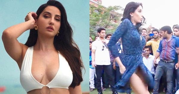 Nora Fatehi had an oops moment after her dress flew up while dancing in public