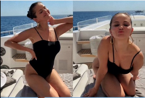 Selena Gomez flaunts her perfectly toned figure in a black Swimsuit, Check it out!
