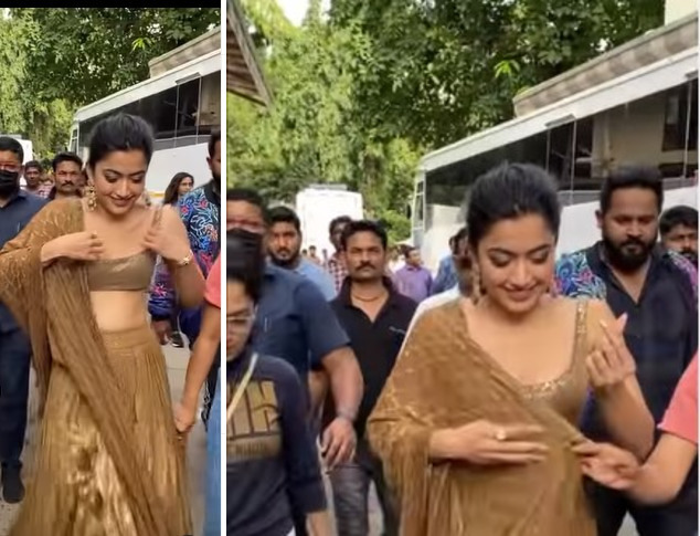 Rashmika Mandanna suffers an OOPS moment during her film promotions