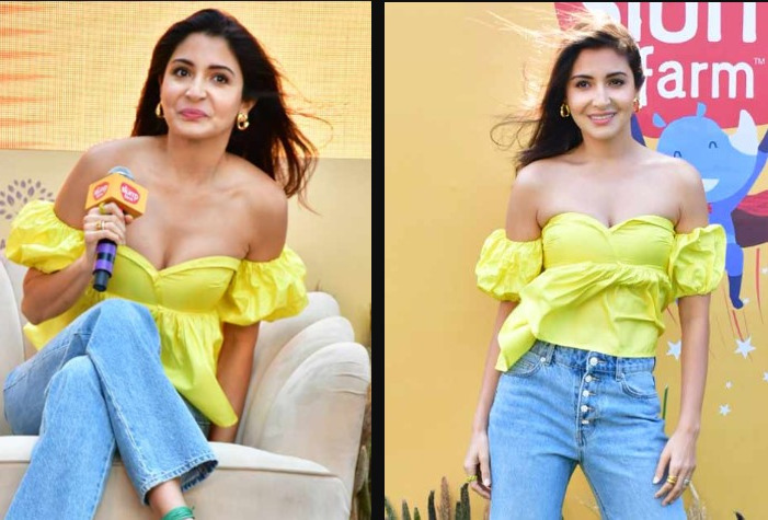 Anushka Sharma narrowly escapes an Oops moment on a windy day