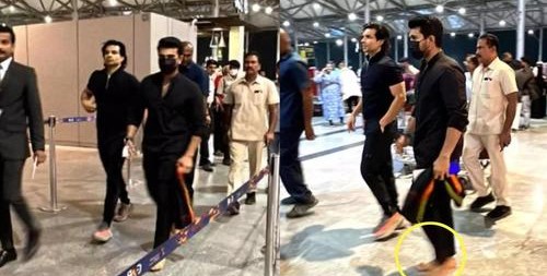 ‘RRR’ actor Ram Charan travels barefoot to the USA for Oscars 2023