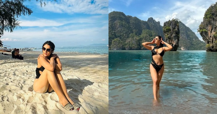 Telugu actress Sidhika Sharma enjoying the beach day in Thailand 