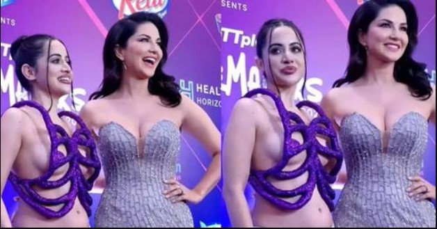 Sunny Leone and Urfi Javed pose together, video goes viral