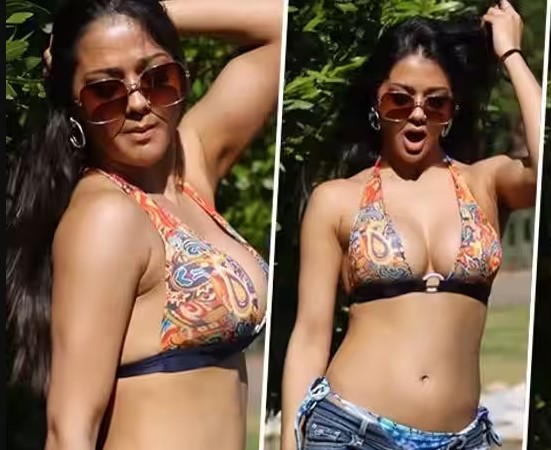 Bhojpuri Actress Namrata Malla makes fans sweat with sizzling moves in a BOLD multi-colored outfit