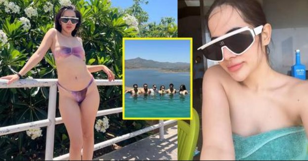 Urfi Javed goes TOPLESS as she beats the heat by taking a dip in the pool with friends