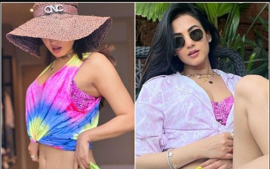 Sonal Chauhan flaunts her curves in a tie-dye Bikini, gets brutally trolled