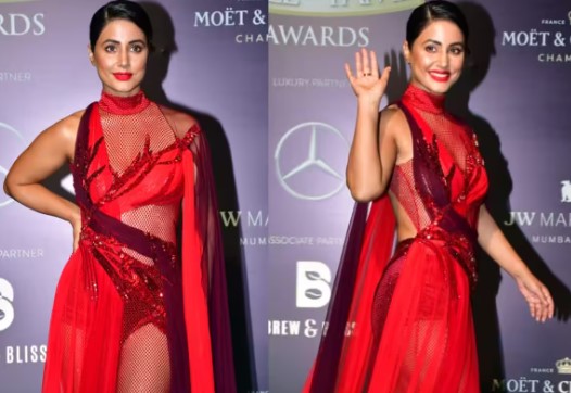 Hina Khan looks boldest in a risqué red dress, See Pic