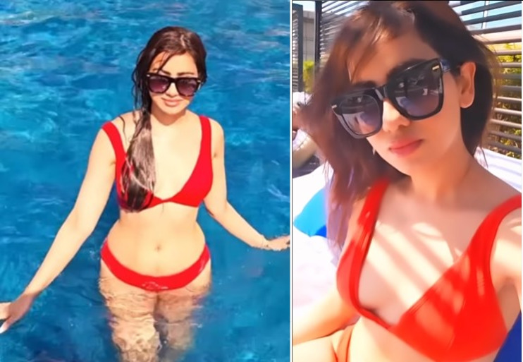 Hritiqa Chheber is dripping hotness in this video in red outfits, Watch it!