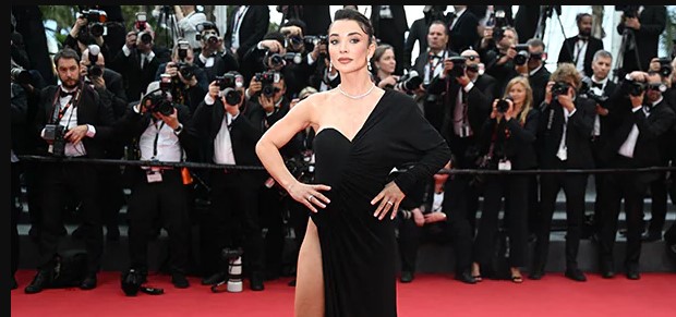 Amy Jackson looks gorgeous in a black gown with a thigh-high slit at Cannes Film Festival