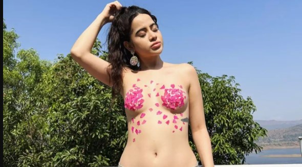 Urfi Javed covers modesty with Rose Petals in a viral pic