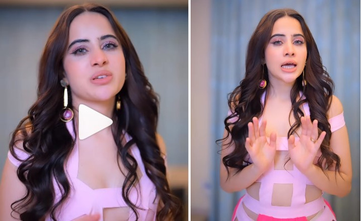 Urfi Javed shares a video wearing a glamorous cut-out outfit