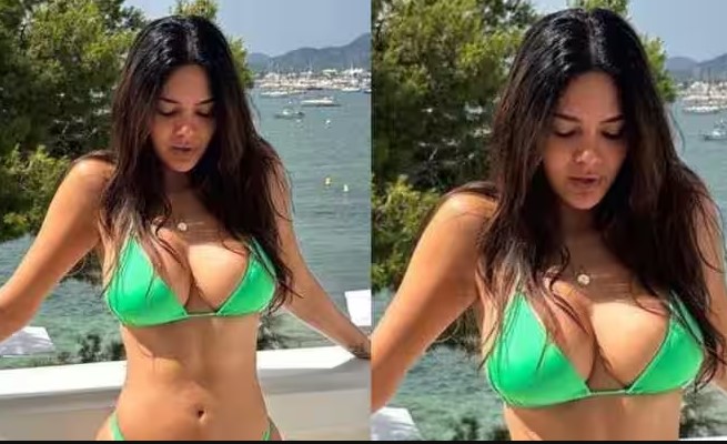 Esha Gupta Turns The Heat Up In Green Bikini, See Viral Pics!