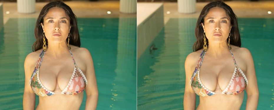 Salma Hayek, Age 56, Showcases Stunning Figure in a Stylish Bikini, Watch Viral Video!