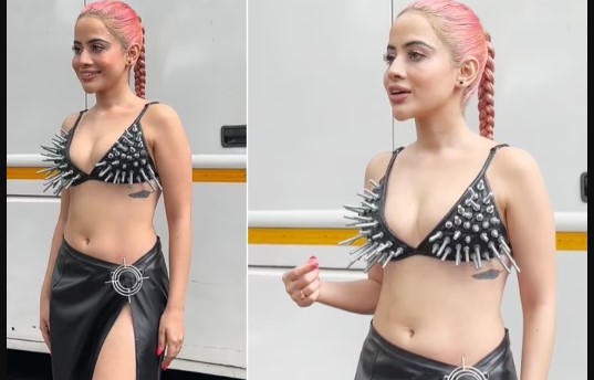 Urfi Javed sizzles in bralette made of screw and thigh-high-slit skirt, Watch viral video!