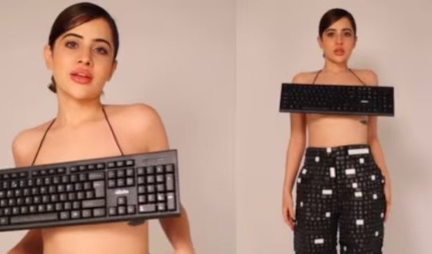 Urfi Javed has left everyone completely stunned once again with her keyboard themed outfit